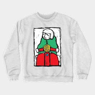 Classic Retro, Vintage,  Scooter, Scooterist, Scootering, Scooter Rider, Mod Art Crewneck Sweatshirt